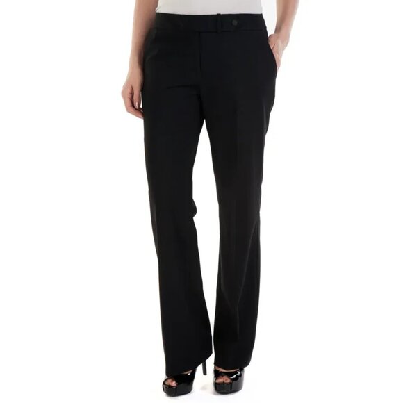 Calvin Klein Classic Fit Black Pant Size 2 NWT Trouser Leg S2PT1704 - Picture 1 of 13